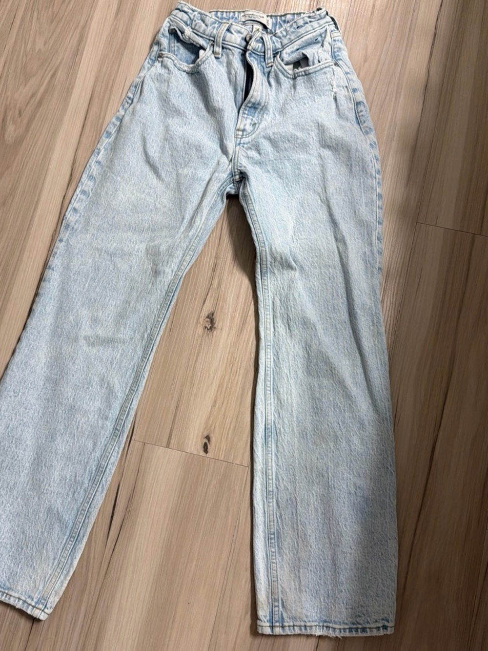 Abercrombie & Fitch Light Blue Straight-Leg Jeans